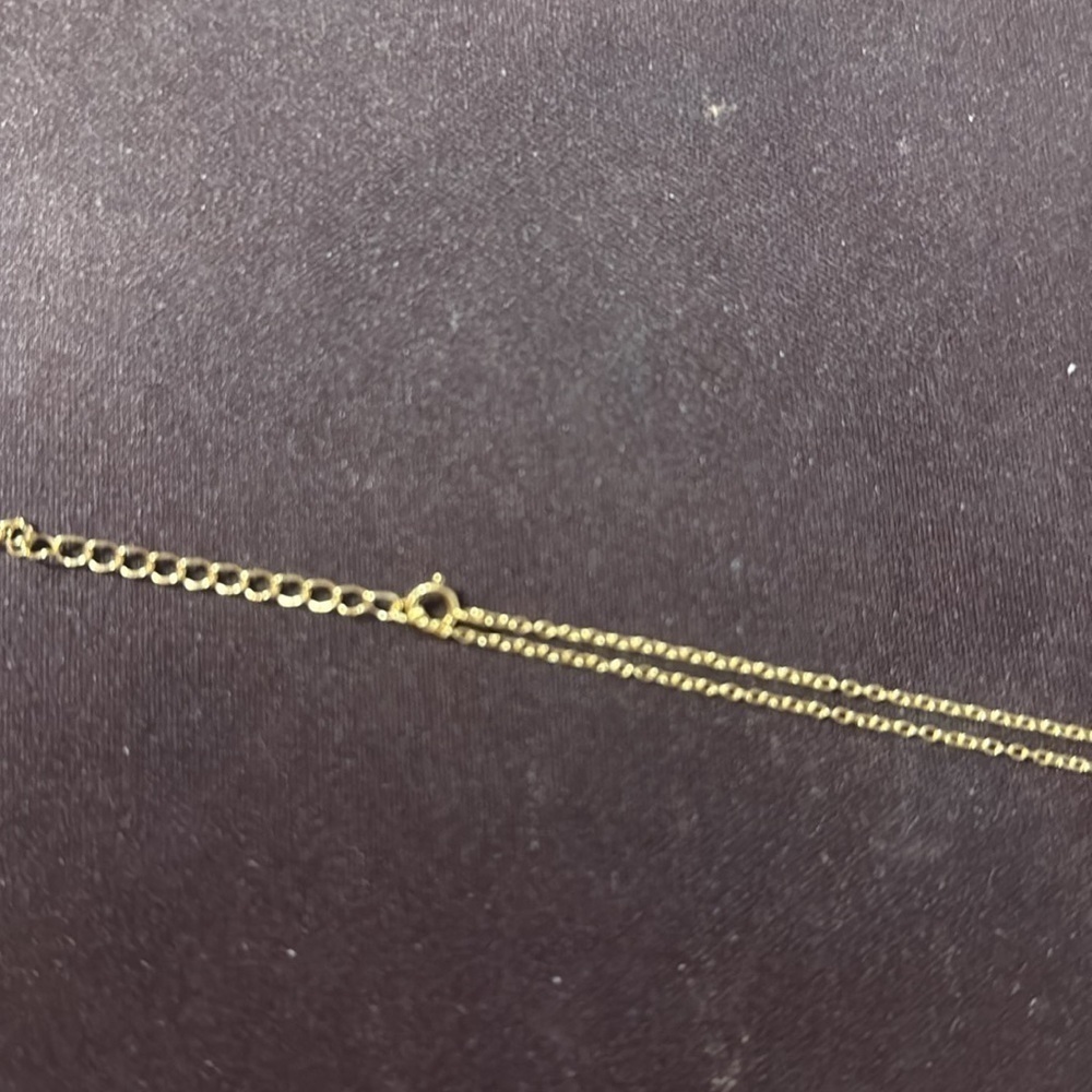 Sterling silver cubic zirconia initial B necklace - Picture 3 of 4
